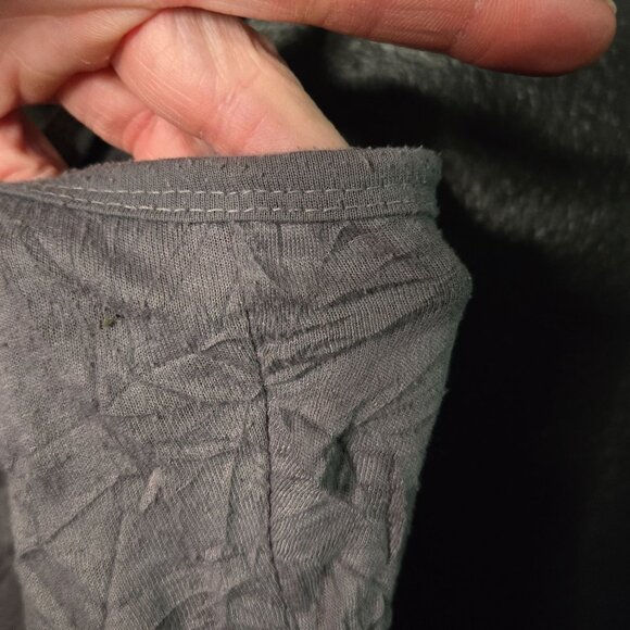 Y2K 2000s Women's Fairy Grunge Crinkle Gray Lace Trim XL Cami Tank Top - Picture 5 of 9